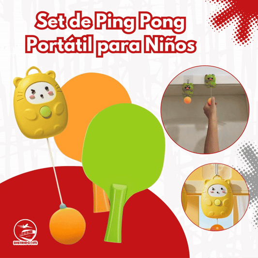 SET DE PING PONG PORTÁTIL PARA NIÑOS